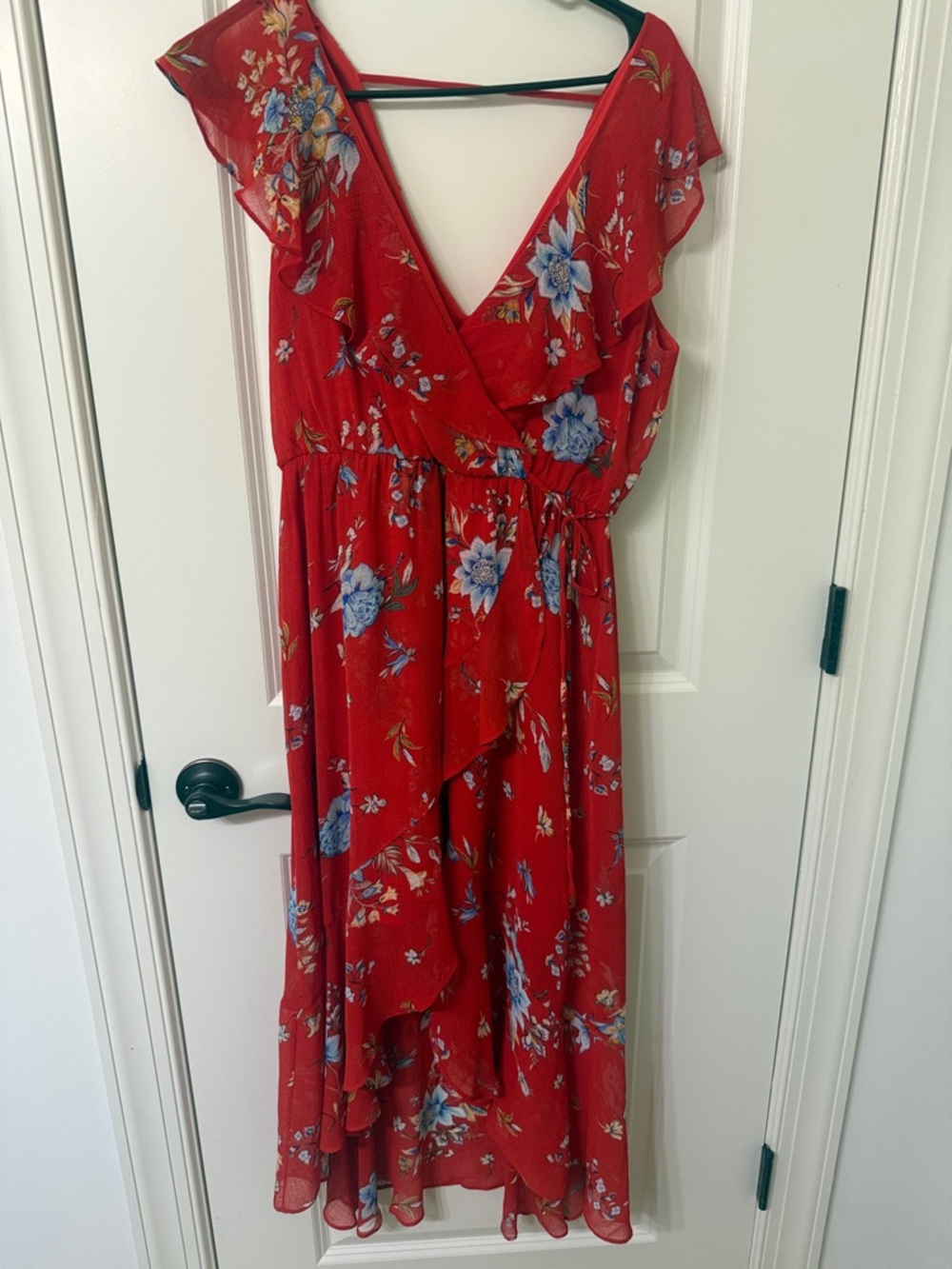 Nashley's Closet Red Floral Wrap Dress